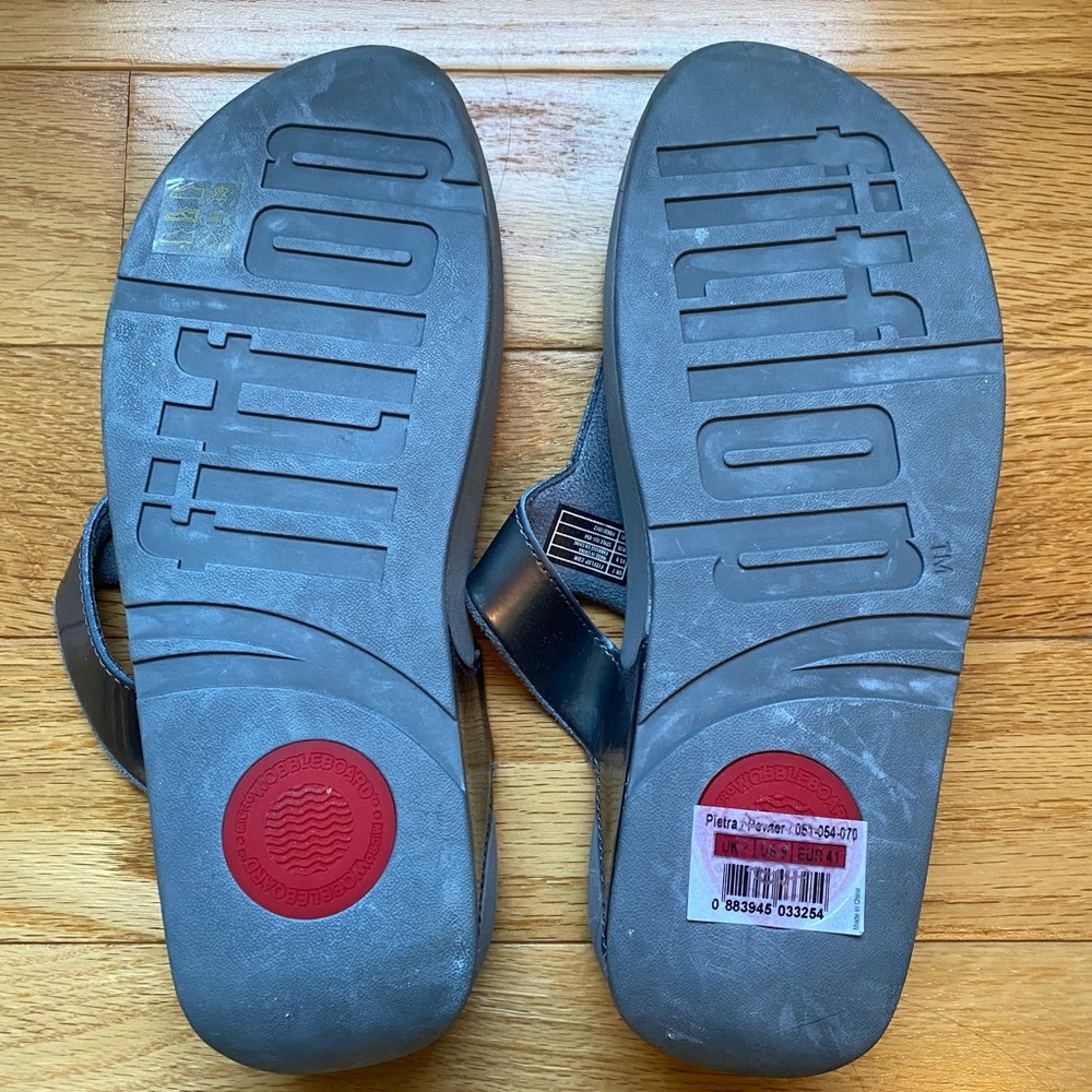FitFlop womens Lulu thong sandals grey size 9 - Picture 4 of 5
